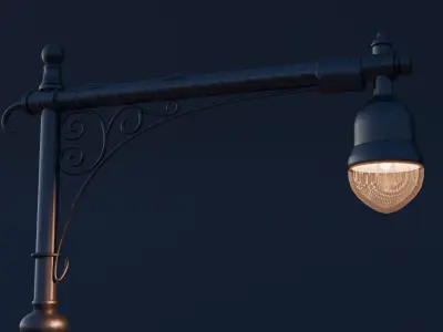 Street Lamp Old Post 3D model