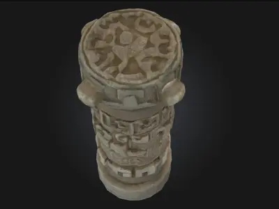 Ancient Stone Pillar  Timeless Monument of Forgotten Empires 3D model