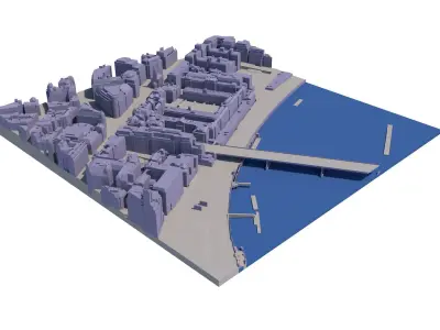 London city tile Level 2 block TQ3080 North East 3D model