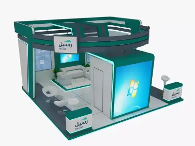 Exhibition Booth 6x6  3D model