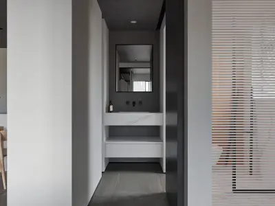 Modern apartment interior design 3d model 3D model