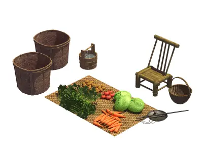 Dynasty Traders - Ground Floors - Vegetables 3D model