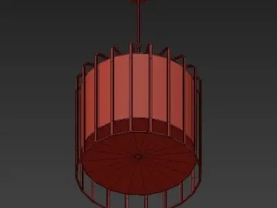 Sprocket 9 Light Matte Gold Pendant 3D model