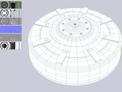 Sci fi land mine Low-poly 3D model