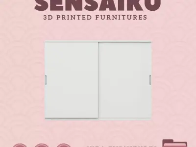 GALANT Cabinet with Sliding Doors for Dollhouse IKEA 3D Print 3D print model