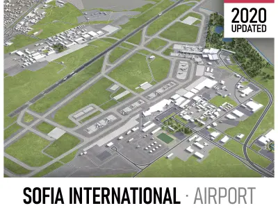 Sofia Airport Low-poly 3D model
