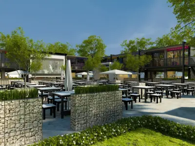 Container Food Court 3D model