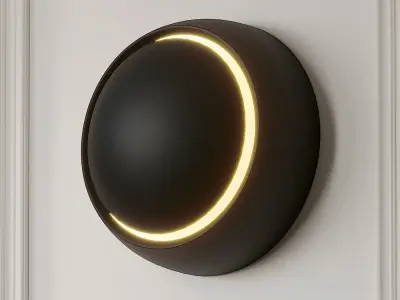 Grnflashing Crescent Round Wall Lamp 3D model