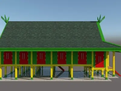 RUMAH TRADISIONAL MELAYU KEDAH DARUL AMAN Free 3D print model