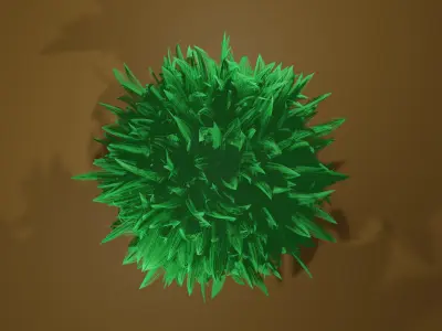 Round feather model 3D print model