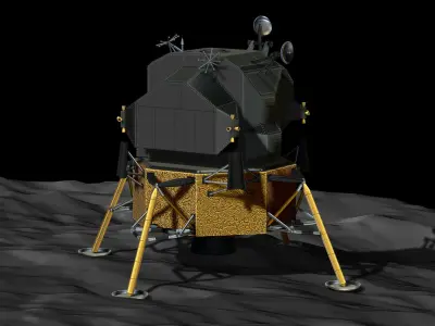 Lunar Module Apollo 11 STL-OBJ files for 3D printers 3D print model