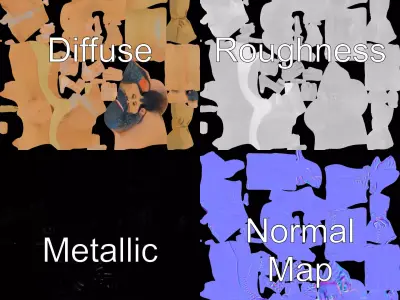 Textured Humanoid Creature model pack Low-poly 3D model