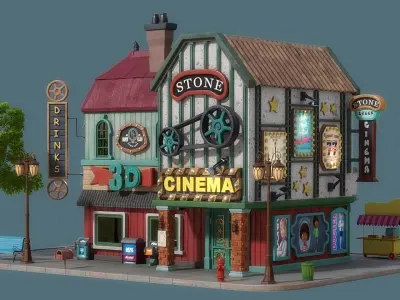 Cartoon House 17 3D model