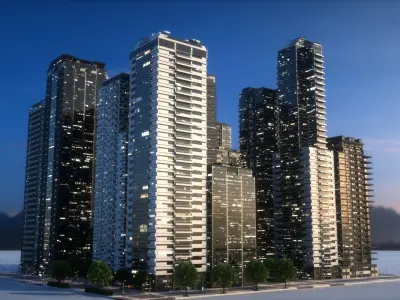 City Block Type B33 3D model