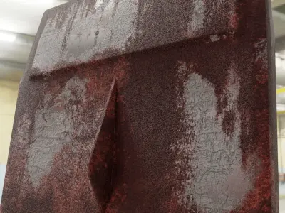 Heavily-rusted Metal Square door Low-poly 3D model