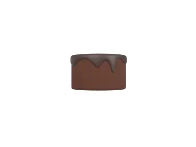 Chocolate Cake v1 001 Low-poly 3D model