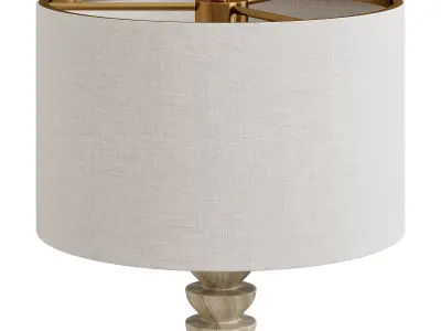 Lathe Floor Lamp By Arhaus 3D model