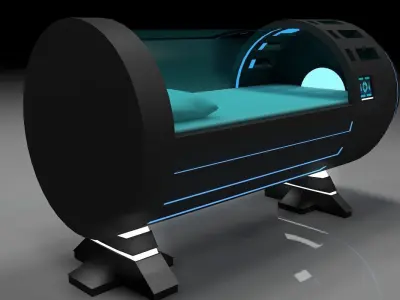 Sci Fi Bed 3D model
