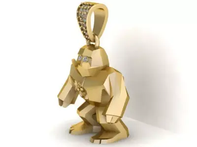 ROBBOT PENDAN 3D PRINTABLE MODEL  3D print model