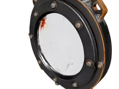 Rustic Metal Porthole Window Low-poly 3D model