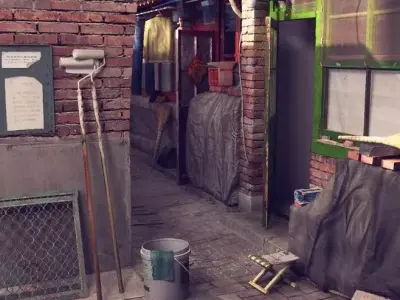 In one corner of the rural Free 3D model