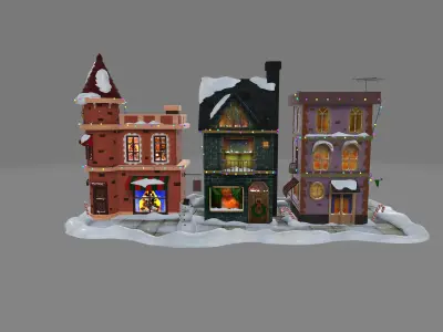 snow houses 3D model