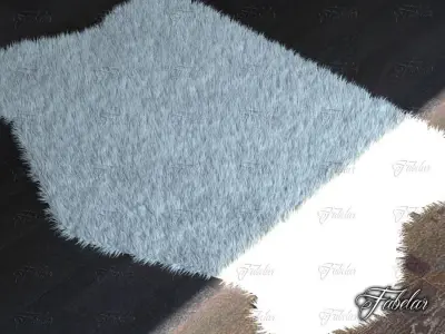 Carpet sheepskin rug 3D model
