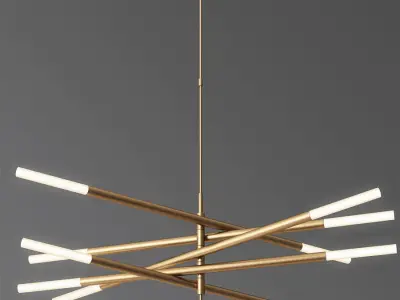 Rousseau Articulating LED Chandelier 3D model