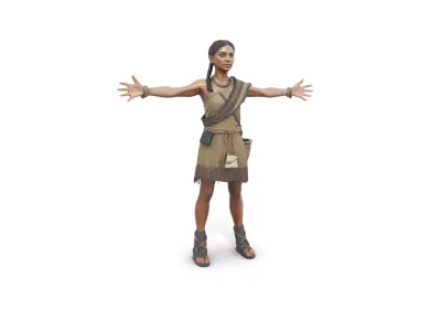 Semi Game Textures Detail 3D Character Low-poly 3D model