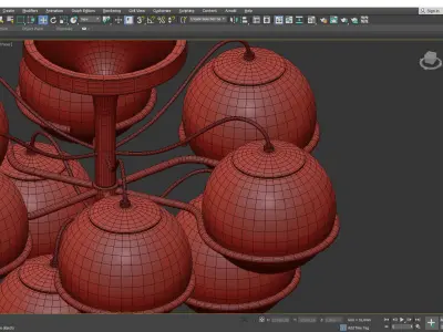 Pair  of Sarfatti chandelier Low-poly 3D model