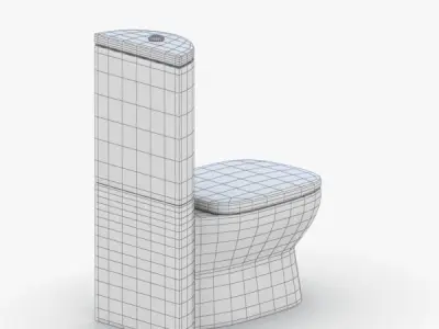 1525 - Toilet Low-poly 3D model