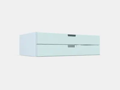 NORDLI Modular chest of 2 drawers 2 Low-poly 3D model