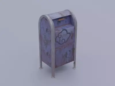 Mailbox Game Prop Low-poly 3D model