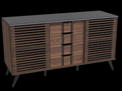 4-Drawer Sideboard 3D model