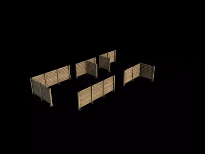 Fence System Post 3D model