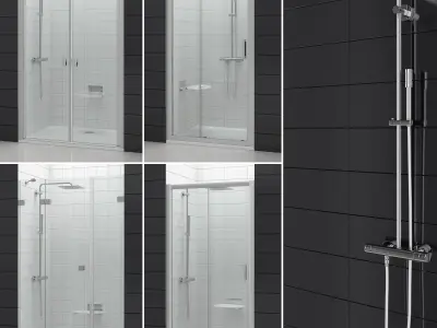 Set of shower doors RAVAK set 53 3D model
