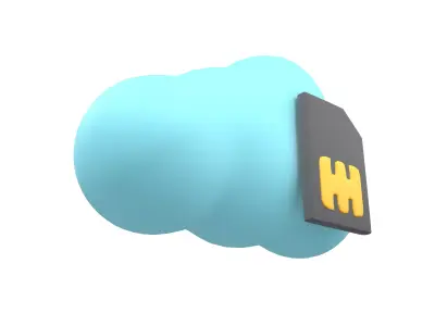 eSim Card Icon v1 003 Low-poly 3D model