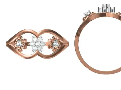 Light Weight Wedding Engagement Women Ring STL JCD Details 3D print model 38