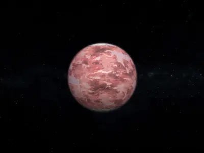 Alien Planet 04 Low-poly 3D model