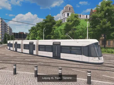 Leipzig XL Tram 3D Model Pack