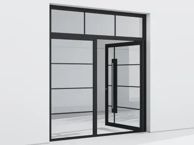 Aluminium door 222 3D model