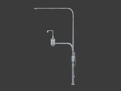 Street Light With Traffic 06 Low-poly 3D model