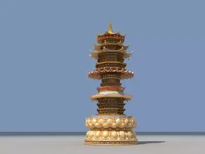 Chinese Ancient Pagoda pagoda 3D model