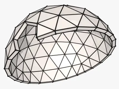 Half-Sphere Geodesic Dome 3D model