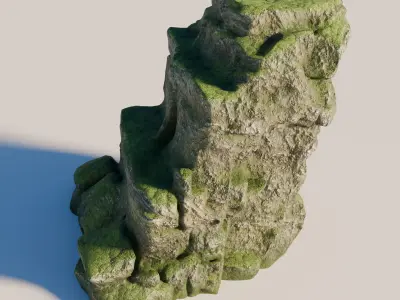 10 Mossy Rocks Collection 3D Model Pack