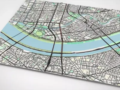 Cityscape Tokyo Japan part of city 3D model
