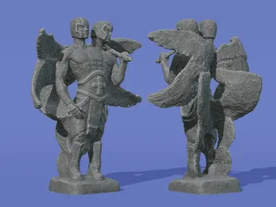 Angel Avatar Idol Statue Low-poly 3D model