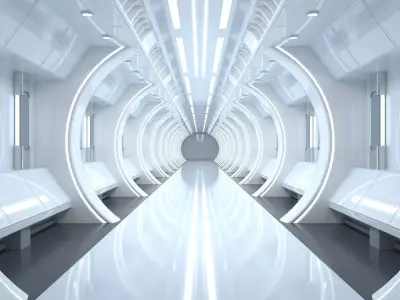 Sci-Fi Futuristic Corridor 3D model buy