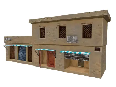  Desert Building 2 Low-poly 3D model