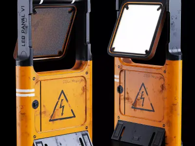 Sci-Fi LED Panel V1 Low-poly 3D model